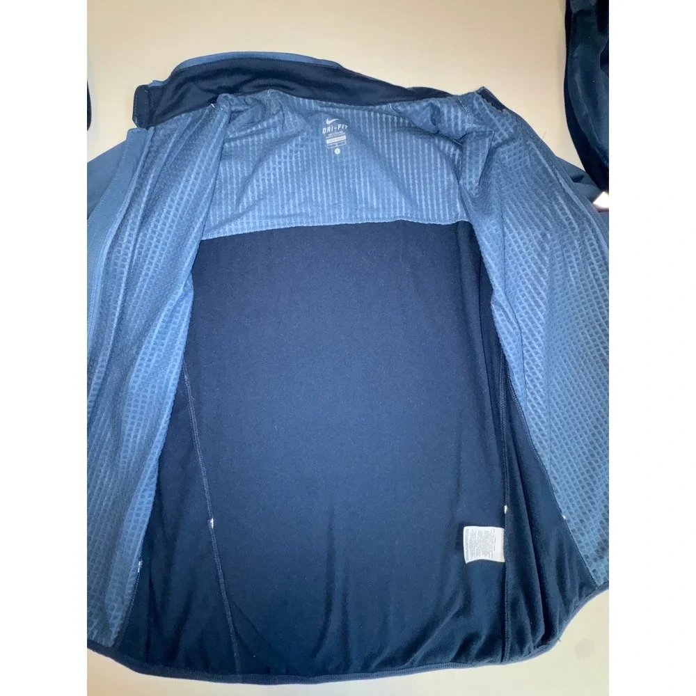 Nike Element Running Jacket Mens Large Blue Dri-FIT Full Zip Reflective Athletic